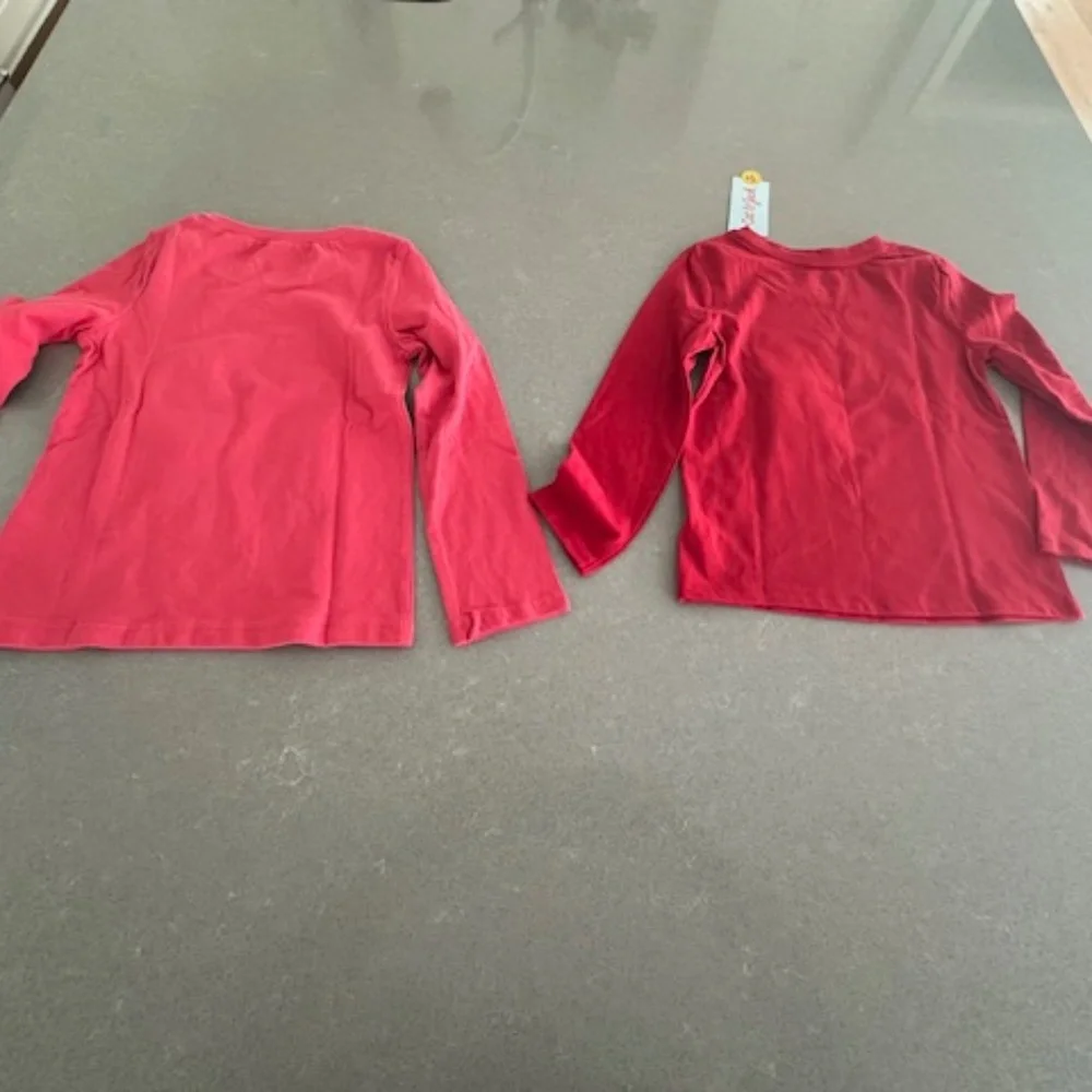Bundle 4T Set of 2 Heart/Red Long Sleeve T-Shirts